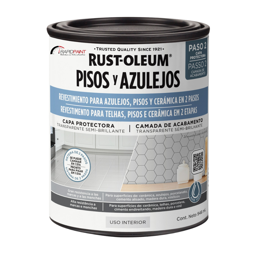 TINTA PISOE  AZULEJO ACABAMENTO 2 SEMI-BRILHANTE  946ML RUST OLEUM - LATA