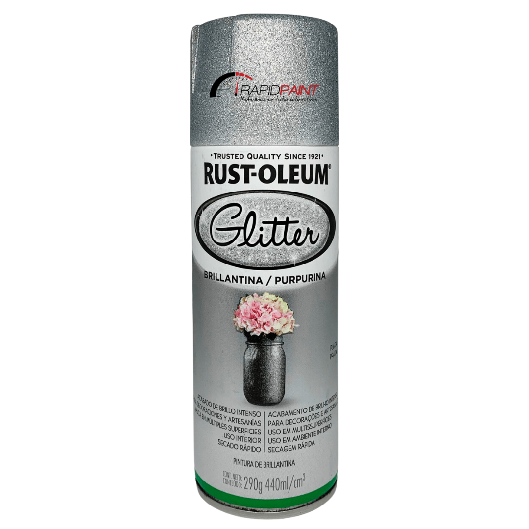 SPRAY GLITTER PRATA 440ML RUST OLEUM - TUBO