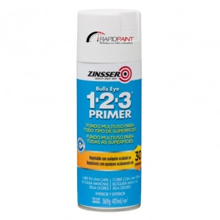 SPRAY PRIMER 1-2-3 ZINSER BRANCO 420ML RUST OLEUM - TUBO