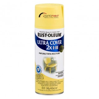 SPRAY AMARELO CAPIM LIMAO ACETINADO ULTRA COBERTURA 2X 443ML RUST OLEUM - TUBO