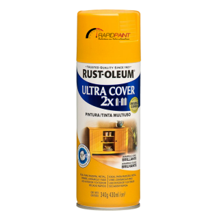 SPRAY AMARELO OURO BRILHANTE ULTRA COBERTURA 2X 430ML RUST-OLEUM - TUBO
