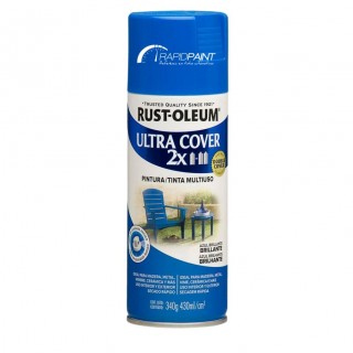 SPRAY AZUL BRILHANTE ULTRA COBERTURA 2X 430ML RUST OLEUM - TUBO