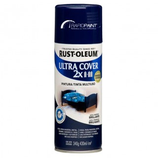 SPRAY AZUL MARINHO BRILHANTE ULTRA COBERTURA 2X 430ML RUST OLEUM - TUBO