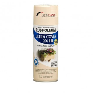 SPRAY BRANCO NAVAJO BRILHANTE ULTRA COBERTURA 2X  430ML RUST OLEUM - TUBO