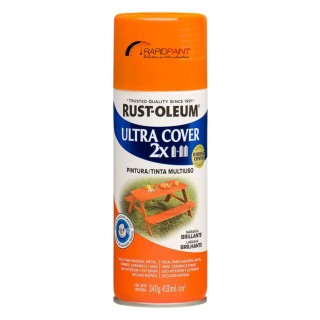 SPRAY LARANJA BRILHANTE ULTRA COBERTURA 2X 430ML RUST OLEUM - TUBO