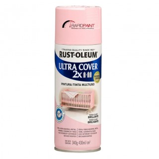SPRAY ROSA CLARO BRILHANTE ULTRA  COBERTURA  2X 430ML RUST OLEUM - TUBO