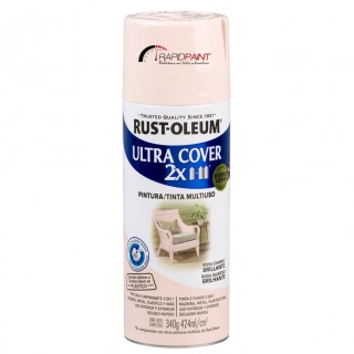 SPRAY ROSA QUARTZO BRILHANTE ULTRA  COBERTURA 2X 424ML RUST OLEUM - TUBO