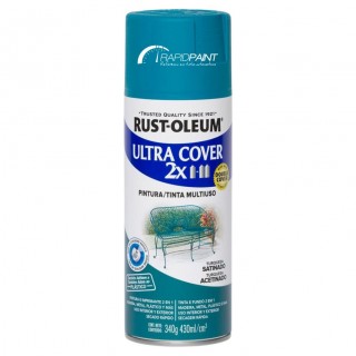 SPRAY TURQUESA ACETINADO ULTRA  COBERTURA 2X 430ML RUST OLEUM - TUBO