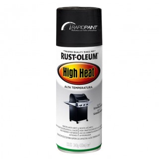 SPRAY ALTA TEMPERATURA PRETO FOSCO PARA CHURRASQUEIRA  650C RUST OLEUM - TUBO