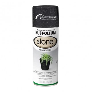 SPRAY EFEITO PEDRA STONE PRETO  430ML RUST OLEUM - TUBO