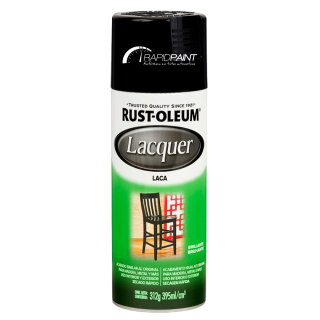 SPRAY LACA PRETO  BRILHANTE  395ML RUST OLEUM - TUBO