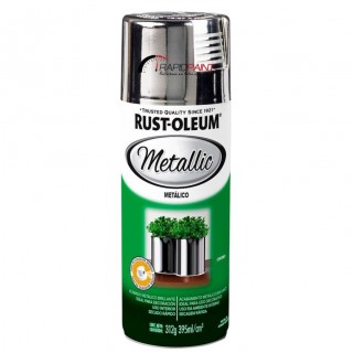 SPRAY METALLIC CROMO PRATA IN-DOOR METALICO 340ML RUST OLEUM - TUBO