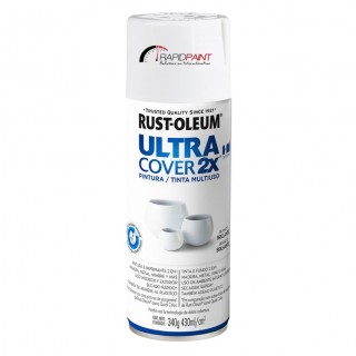 SPRAY BRANCO BRILHANTE ULTRA COBERTURA  2X  RUST OLEUM - TUBO