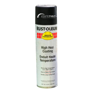 SPRAY PRETO ALTA TEMPERATURA  538C 426GRS RUST OLEUM - TUBO