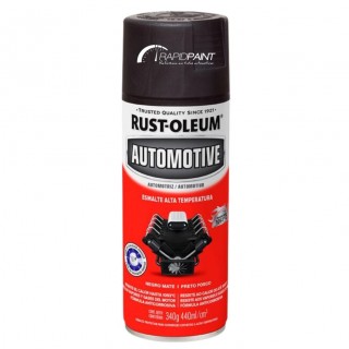 SPRAY  PRETO FOSCO ALTA TEMPERATURA  1093C  340ML RUST OLEUM - TUBO