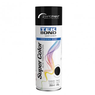 SPRAY ALTA TEMPERATURA. PRETO BRILHANTE 350ML TEK BOND - TUBO