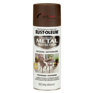 SPRAY TEXTURADO MARROM  METAL PROTECTION 430ML RUST OLEUM - TUBO