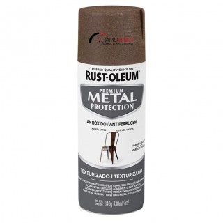 SPRAY TEXTURADO MARROM METAL PROTECTION 430ML RUST OLEUM - TUBO